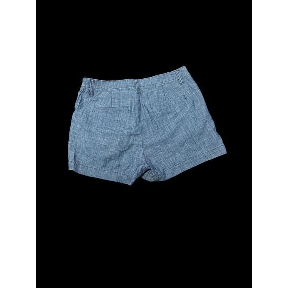 a new day Women's Zippered Button Closure Blue Chambray Shorts Size 4 Great Cond - Picture 4 of 5